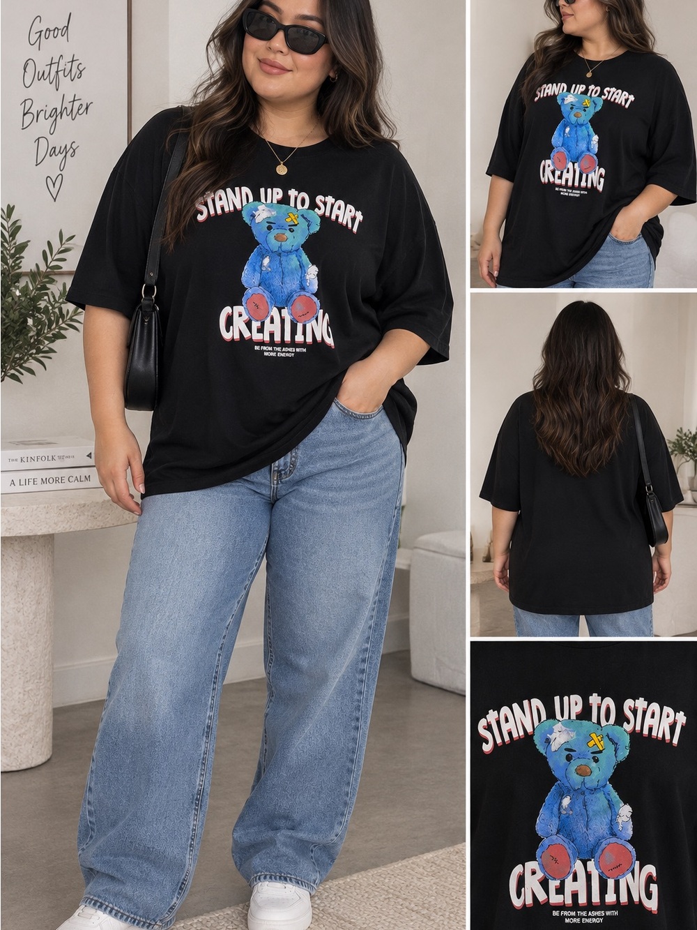 Bershka Graphic Oversized T-Shirt 🧸